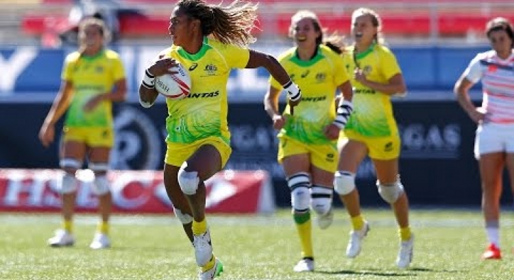 Is she the fastest player in women's rugby sevens?