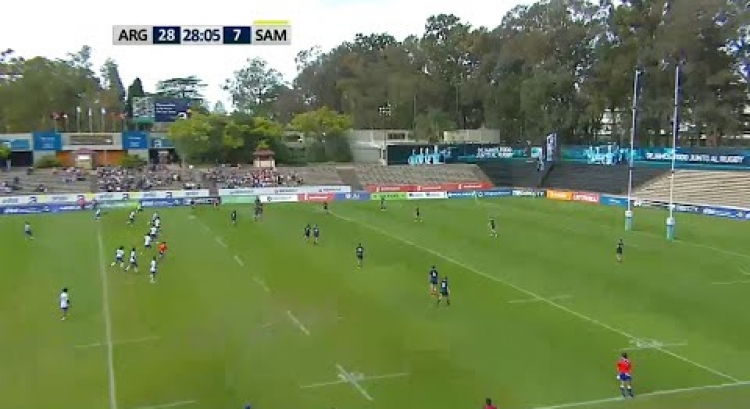 Argentina score try straight from kick off