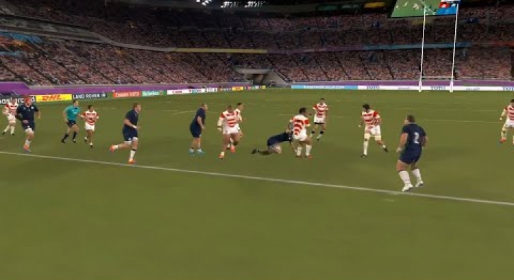 Japan score try with incredible offloading