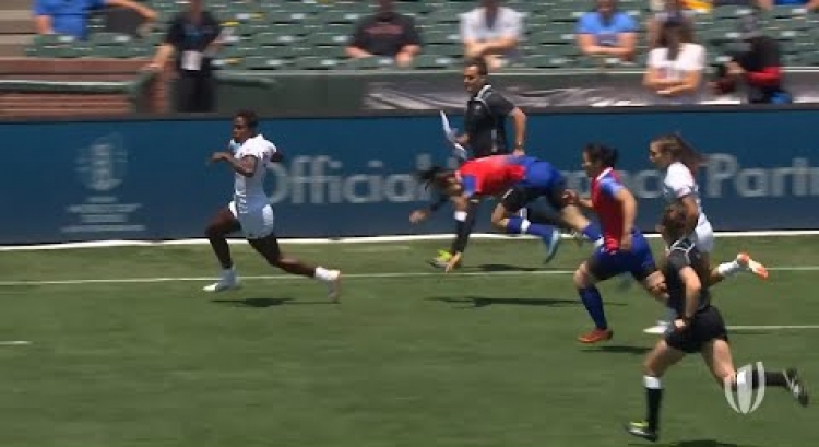 Naya Tapper scores cracking try at Rugby World Cup Sevens