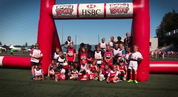 HSBC Rookie Rugby presented by Honda displayed during HSBC Canada Women's Sevens