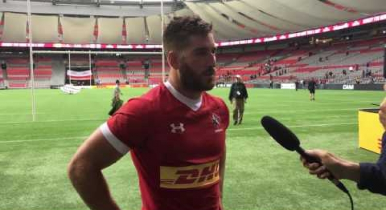 Canada vs Japan, post-game interview with Brock Staller