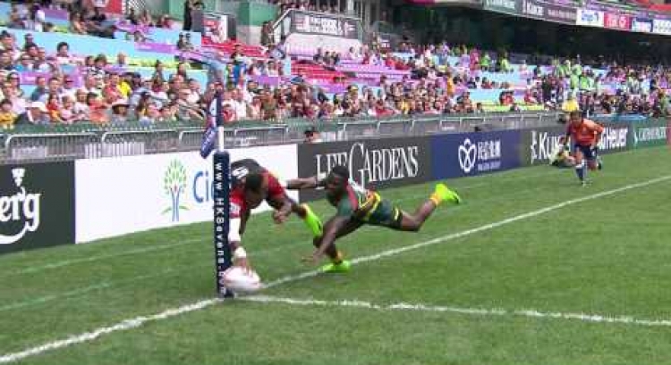 Wesley Vali scores an ACROBATIC try!