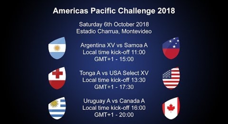 It's Argentina XV v Samoa A in the first match of the World Rugby Americas Pacific Challenge!