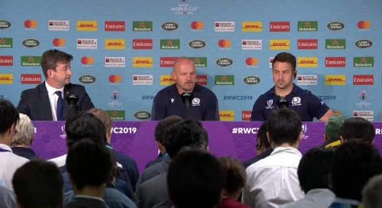 Head coach Gregor Townsend and Captain Greig Laidlaw after Japan loss