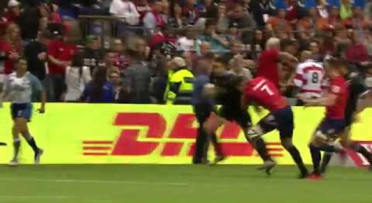 Ambrose Curtis with the pace at the Canada Sevens