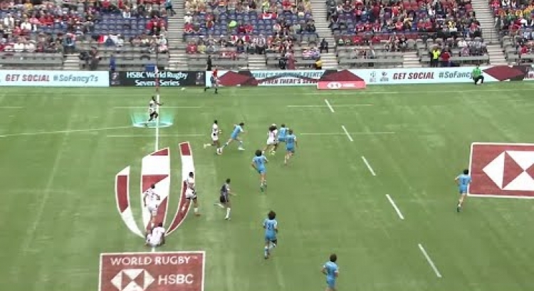 Carlin Isles scores his 100th try