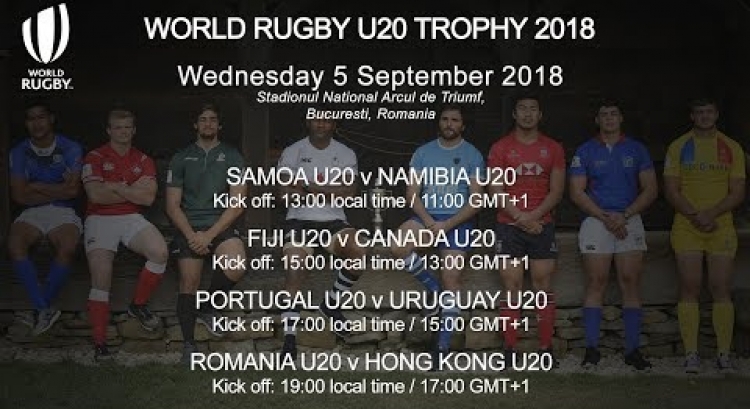 Live: World Rugby U20 Trophy match day 3 -  @RugbyRomania v  @HongKongRugby #WorldRugbyU20s