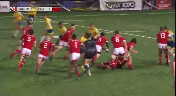 Insane offload leads to Canadian try