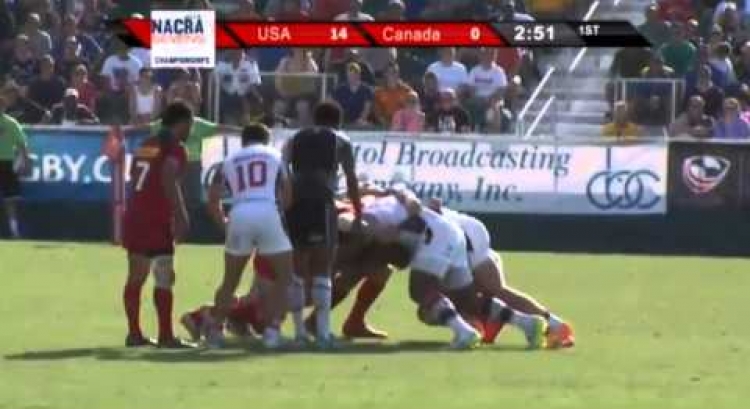 Canada v USA in Olympic qualifier at NACRA 7s 2015
