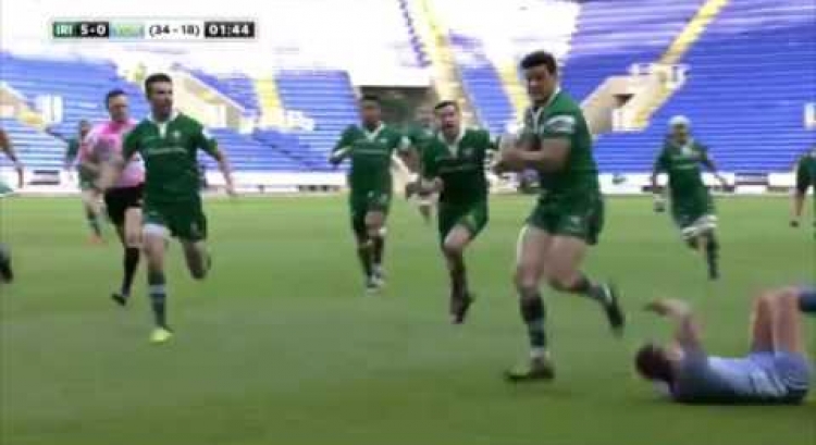 Hearn has try to help London Irish earn promotion back to the Premiership