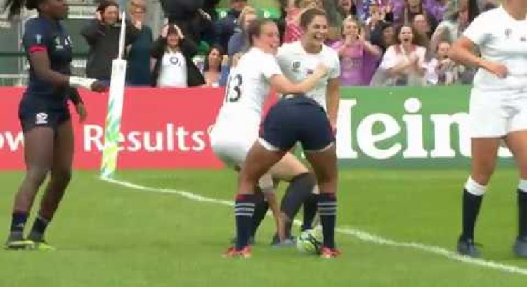 Highlights: England beat USA 47 -26 at Women's Rugby World Cup