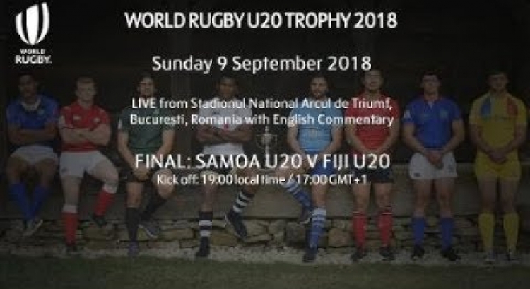 Live: World Rugby U20 Trophy match day 4 -  @manusamoa v  @FijiRugby #WorldRugbyU20s (EN Commentary)
