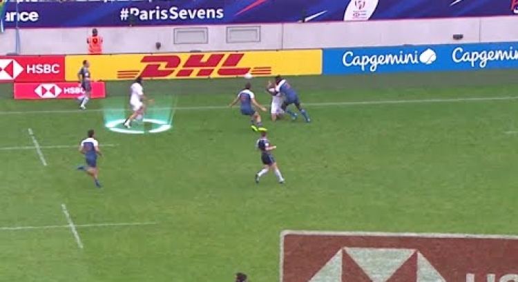England offloads lead to superb try