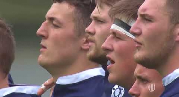 Scotland U20s sing 'Flower of Scotland' with passion