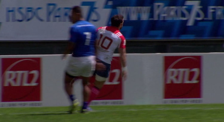Julien Candelon bids farewell to France 7s with a great try