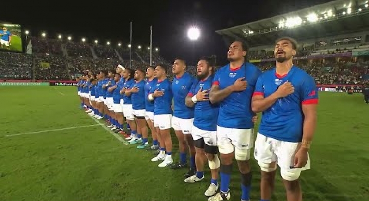 Samoa sing first national anthem of #RWC2019