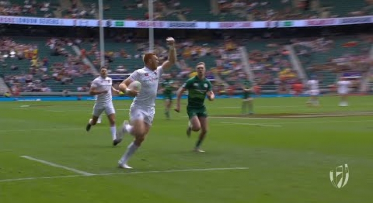 James Rodwell scores in his last ever London Sevens