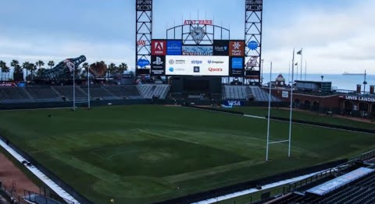 Incredible time lapse of AT + T Park from baseball to rugby