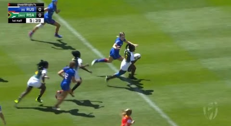 South Africa women's sevens score first try at the Cape Town Sevens