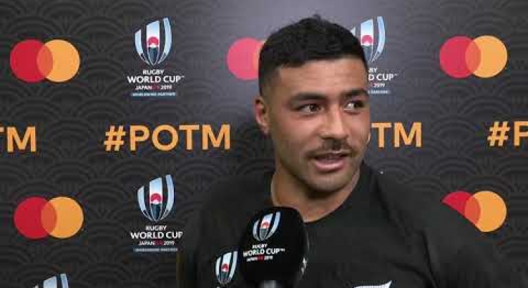 Richie Mo'unga wins Mastercard Player of the Match