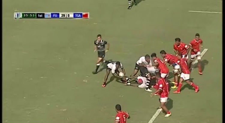 Fiji Warriors score try from deep