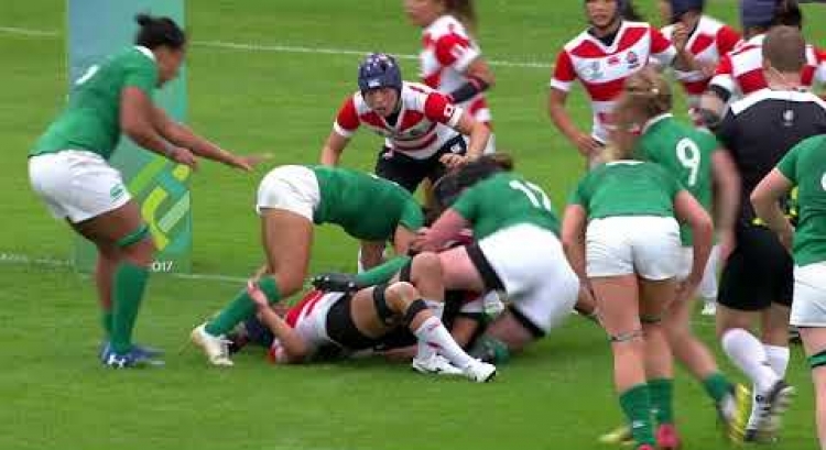 Highlights: Ireland score late to secure win over Japan at the Women's Rugby World Cup