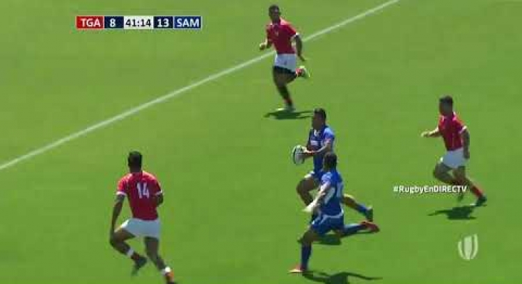 World Rugby Americas Pacific Challenge: Samoa A score brilliant try
