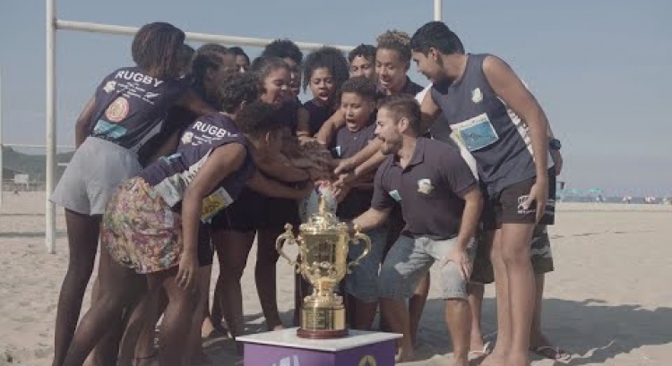 Rugby World Cup Trophy Tour makes it's way to Brazil
