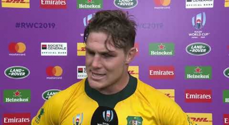 Michael Hooper reacts to Australia's Quarter-Final defeat