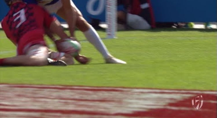 RE:LIVE: Brilliant try saving moment from wales
