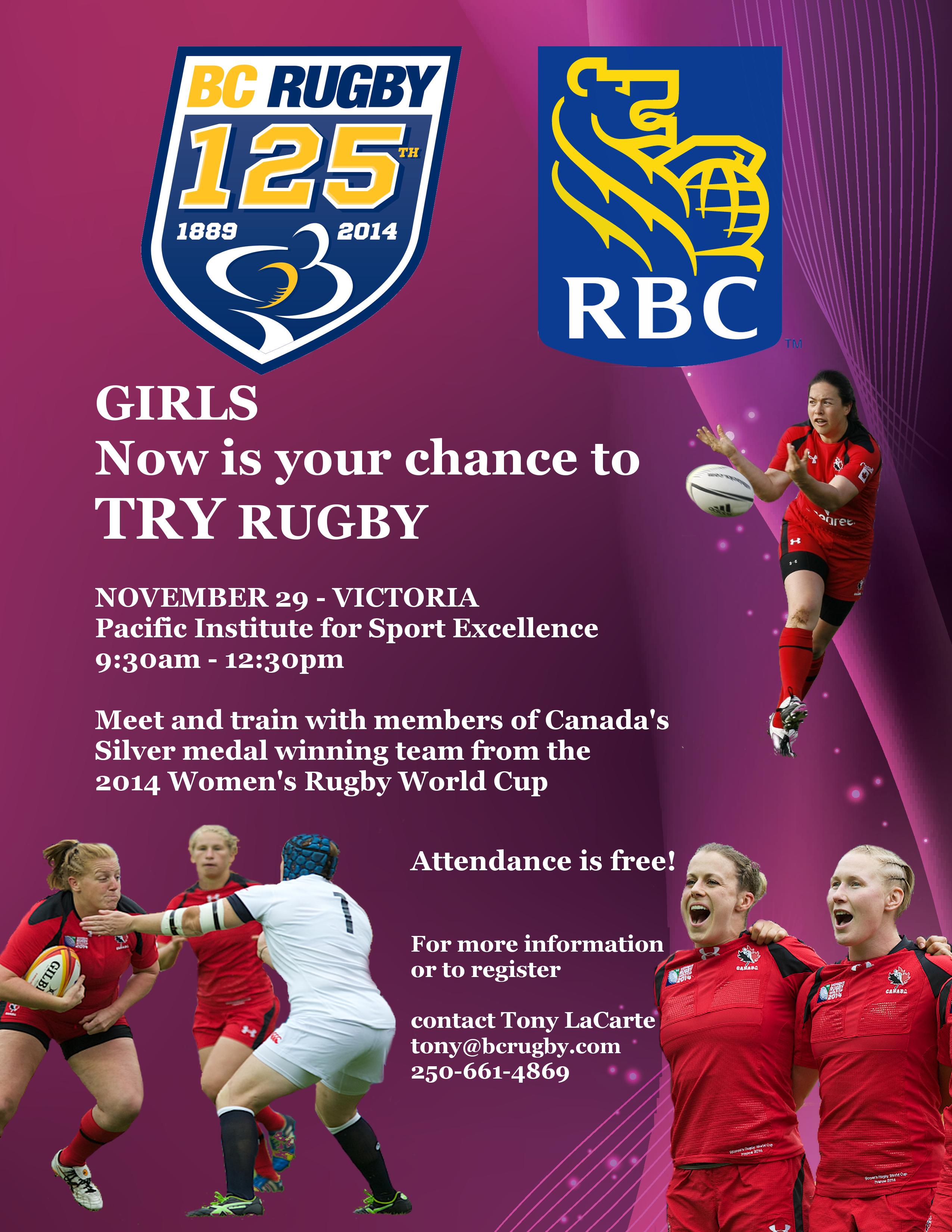 BCRU - Girls Try Rugby event - Nov. 29