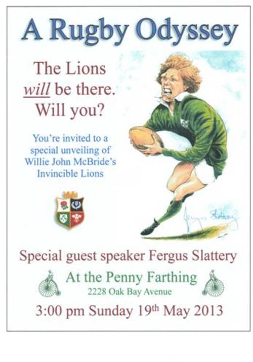 Fergus Slattery - British and Irish Lion @ Penny Farthing Pub