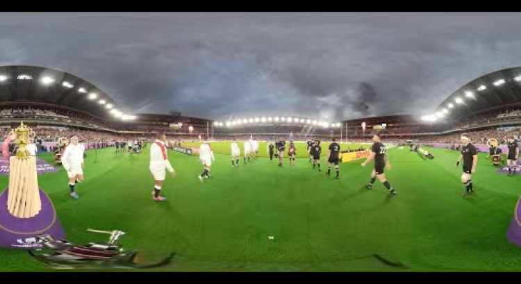 360 Video: England and New Zealand walk out in Yokohama