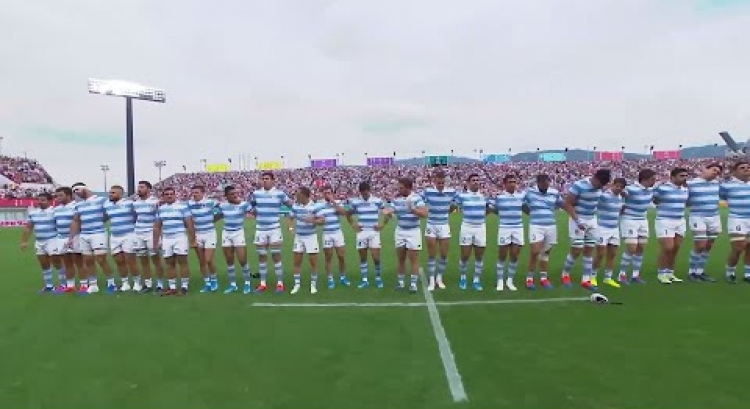 Argentina fans and player's incredibly passionate national anthem