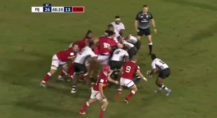 Josua Tuisova powers over for Fiji - Pacific Nations Cup 2019