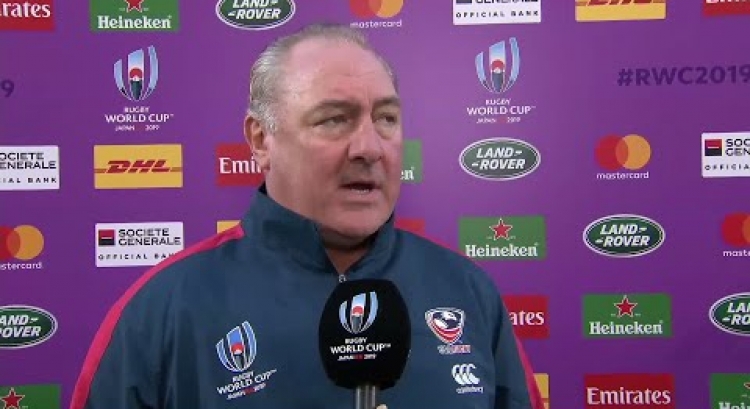 Gary Gold after USA's last match at Rugby World Cup 2019