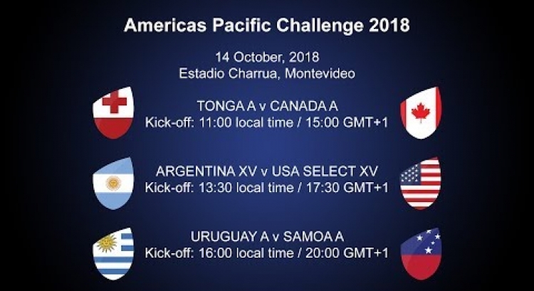 It's Tonga A v Canada A on the final match day of the World Rugby Americas Pacific Challenge!