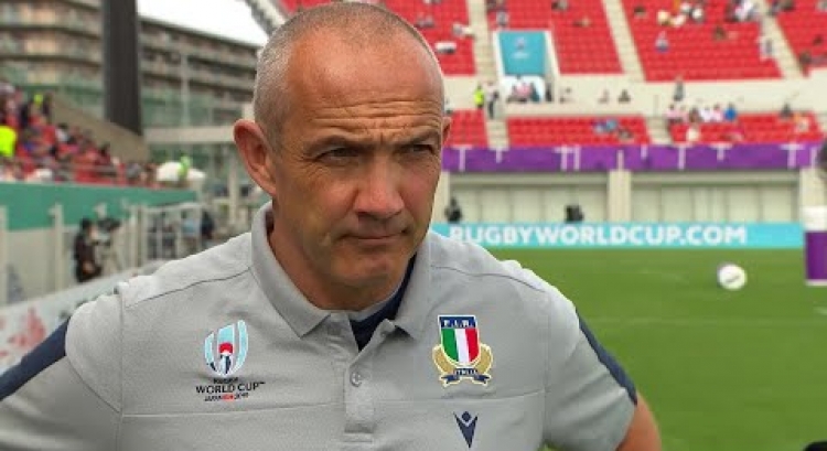 Conor O'Shea speaks ahead of Italy's first RWC match
