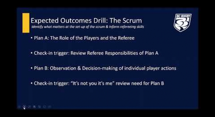 Expected Outcomes Video Drill - The Scrum