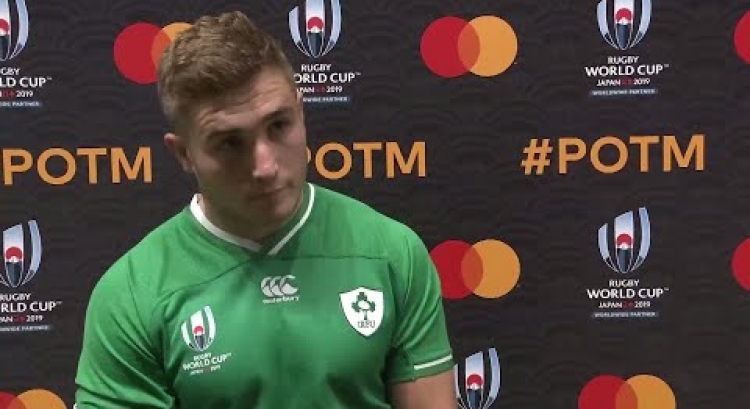 Jordan Larmour wins Mastercard Player of the Match for Ireland