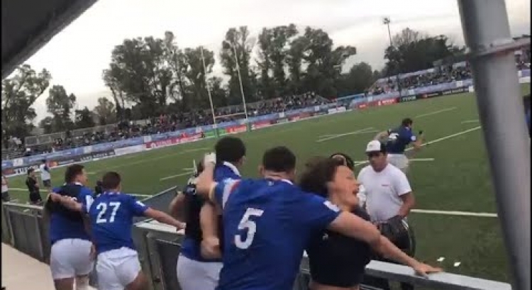 France bench goes crazy after winning U20 Championship