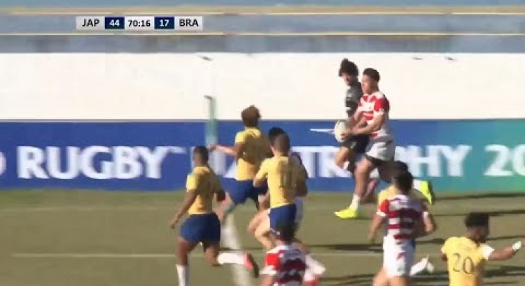 Japan number 6 scores outrageous try