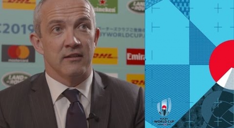 Italy's Conor O'Shea reacts to Rugby World cup draw