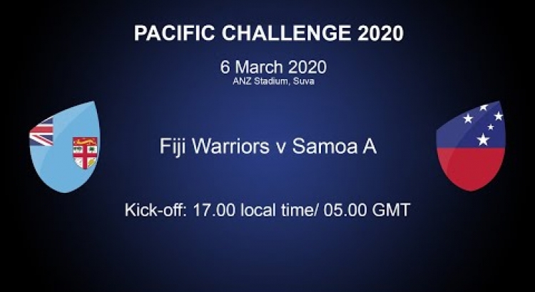 Pacific Challenge 2020 - Fiji Warriors v Samoa A