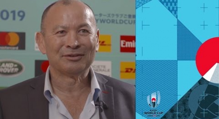 Eddie Jones reacts to England's Rugby World Cup group draw