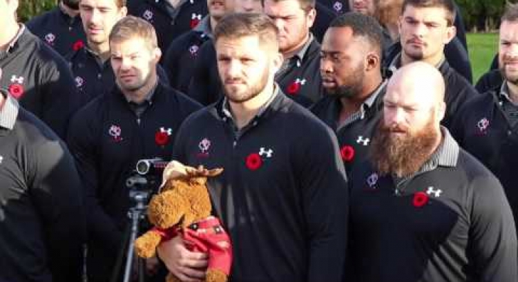 Canada's Men's Rugby Team honours Remembrance Day in Dublin