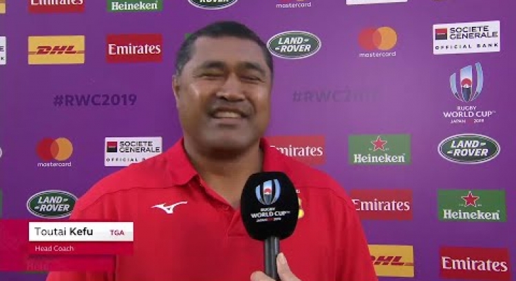 Tonga head coach Toutai Kefu hilarious answer