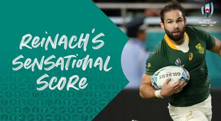 Every angle of Reinach's ridiculous try v Canada!