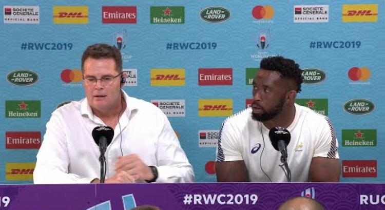 Erasmus and Kolisi on reaching semi-final at Rugby World Cup 2019